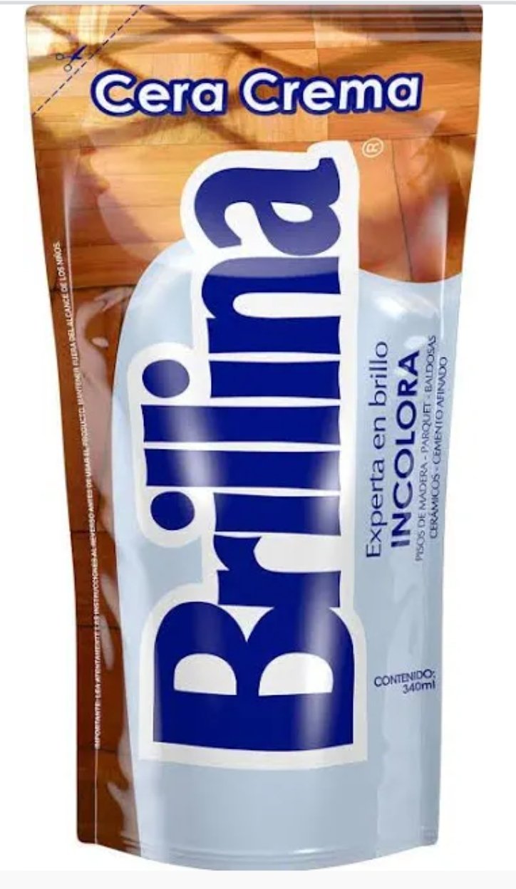 2025/07/1000130395.jpg Cera Piso Brillina Incolora 340 ml. - Imagen 1