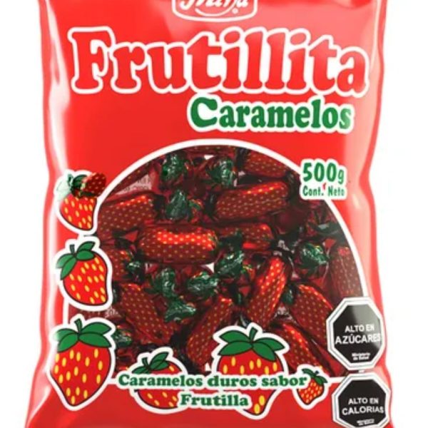 BOLSA CARAMELOS SABOR FRUTILLA FRUNA 500 GR.