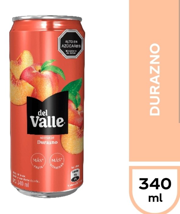 2025/07/1000187182.jpg JUGOS LATA NÉCTAR DE DURAZNO DEL VALLE 340 ML. - Imagen 1