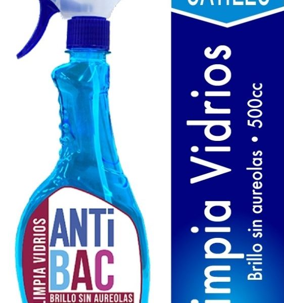 LIMPIA VIDRIOS ANTI BAC 500 ML.