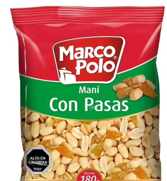 2025/07/1000187359.jpg MANÍ CON PASAS MARCO POLO 180 GR. - Imagen 1