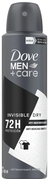 2025/08/1000191220.jpg DESODORANTE AEROSOL DAVE MEN +CARE INVISIBLE DRY 72 h 150 ML. - Imagen 1