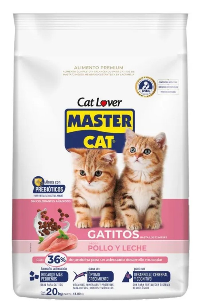 2025/09/1000287136.jpg MASTER CAT GATITO POLLO Y LECHE 20 KILOS ALIMENTO MASCOTA GATO - Imagen 1