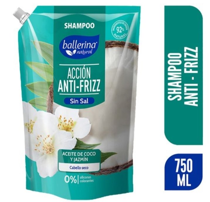 2025/10/1000197033.jpg SHAMPOO ACEITE DE COCO Y JAZMÍN BALLERINA 750 ML. - Imagen 1