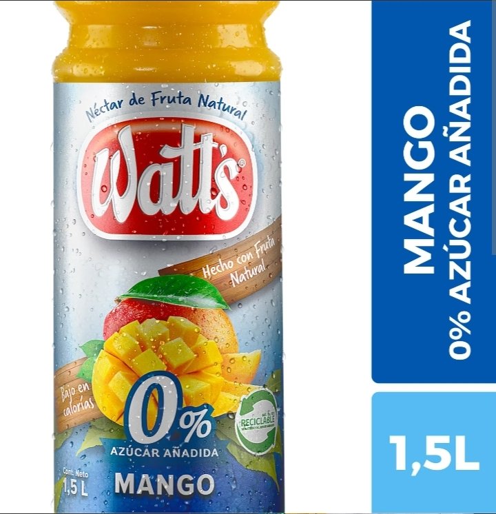 2025/10/1000197080.jpg JUGOS SABOR MANGO CERO WATTS 1.5 L - Imagen 1