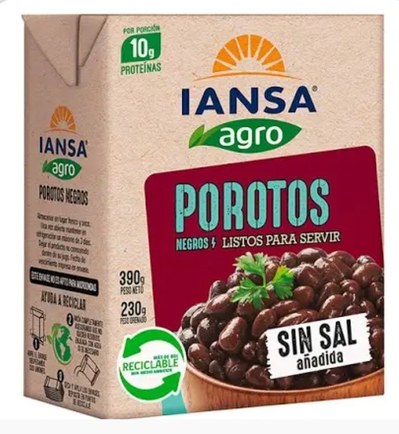 2025/10/1000332931.jpg POROTOS NEGROS LISTOS IANSA 390 grs. - Imagen 1