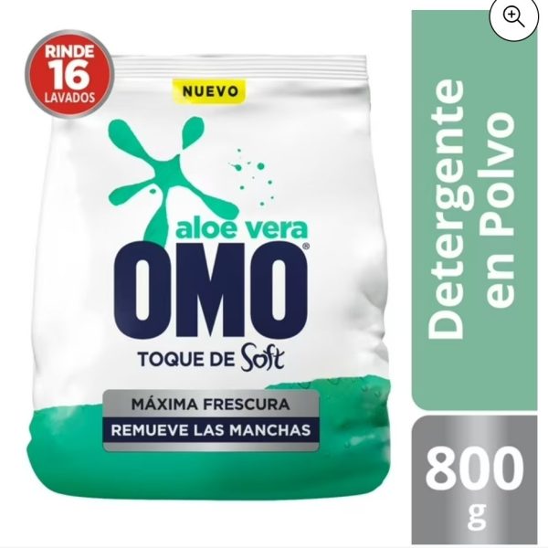 OMO MATIC SOFT ALOE VERA 800 GRAMOS