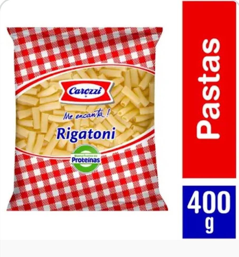 2025/10/1000334328.jpg FIDEOS RIGATONI CAROZZI 400 GRAMOS - Imagen 1