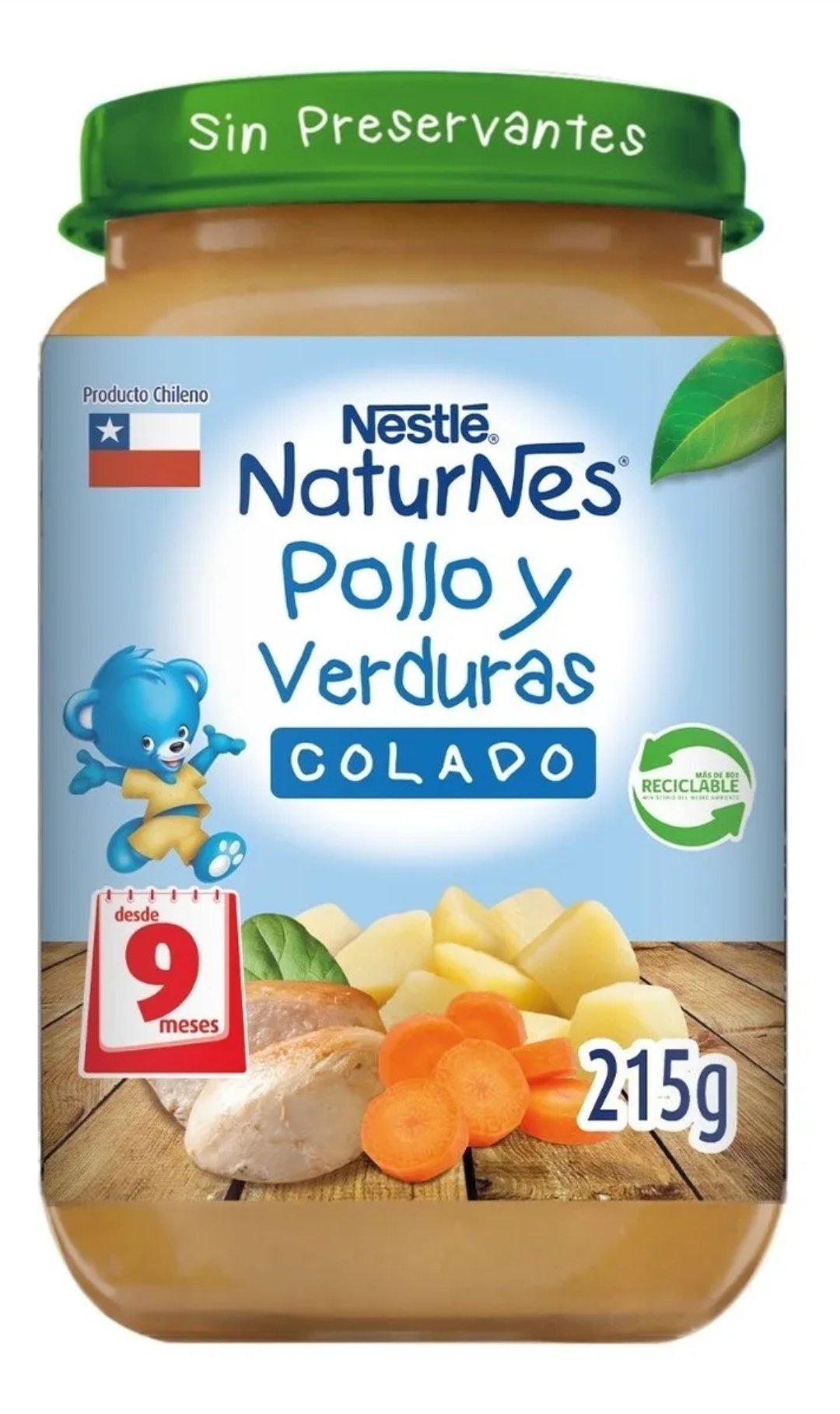 2025/11/1000396707.jpg COLADOS POLLO Y VERDURAS NATURNES NESTLE 205 GRAMOS - Imagen 1