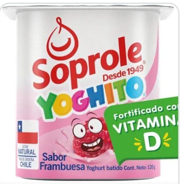 YOGURT YOGHITO FRAMBUESA 140 GRAMOS SOPROLE