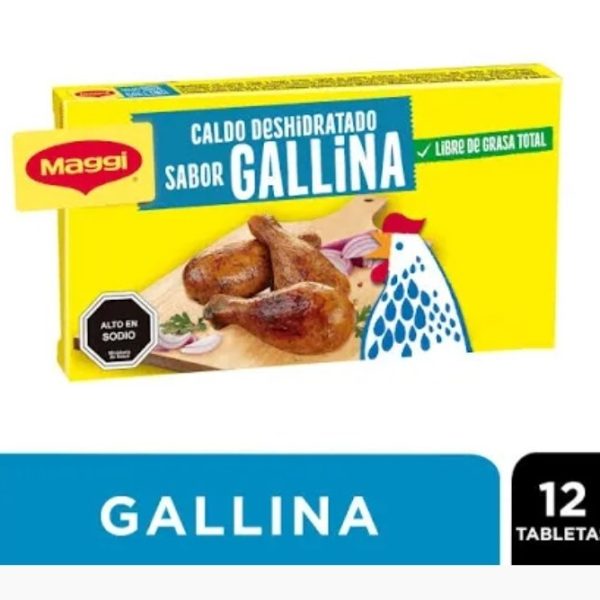 MAGGI CALDO GALLINA 12 TABLETAS