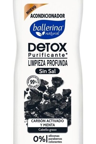 ACONDICIONADO BALLERINA DETOX CARBÓN ACTIVADO Y MENTA 750 ML