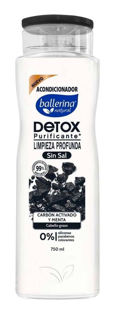 2026/03/1000581401.jpg ACONDICIONADO BALLERINA DETOX CARBÓN ACTIVADO Y MENTA 750 ML - Imagen 1