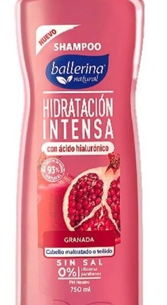 SHAMPO BALLERINA HIDRATACIÓN INTENSA GRANADA 750 ML