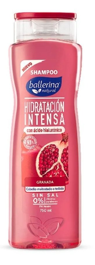 2026/03/1000581419.jpg SHAMPO BALLERINA HIDRATACIÓN INTENSA GRANADA 750 ML - Imagen 1