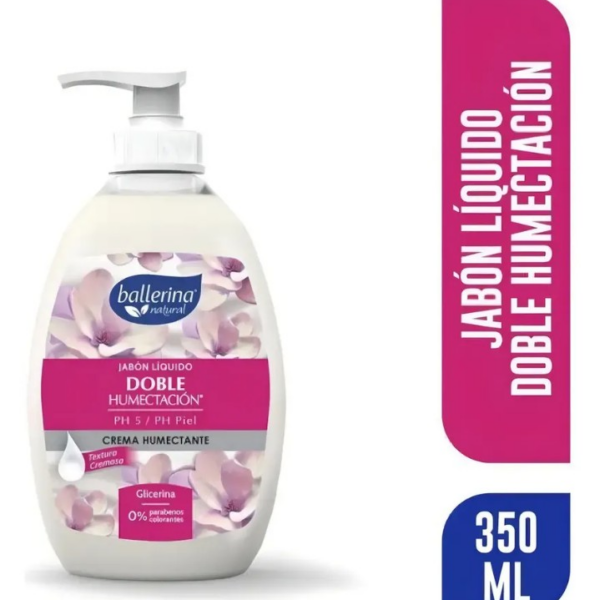 JABÓN LÍQUIDO DOBLE HUMECTACIÓN BALLERINA CREMA HUMECTANTE 350 ML