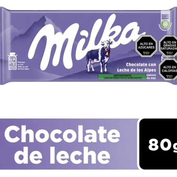 MILKA ALPINE CHOCOLATE CON LECHE 80 GRAMOS