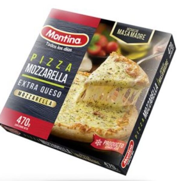 PIZZA MOZZARELLA EXTRA QUESO 470 GRAMOS MONTINA