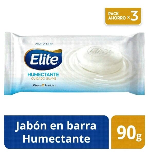 JABÓN ÉLITE 3 UNIDADES EN BARRA 90 GRAMOS