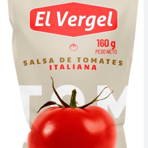 SALSA DE TOMATE ITALIANA 160 GRAMOS EL VERGEL