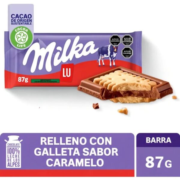 CHOCOLATE MILKA ALPINE LU 87 GRAMOS