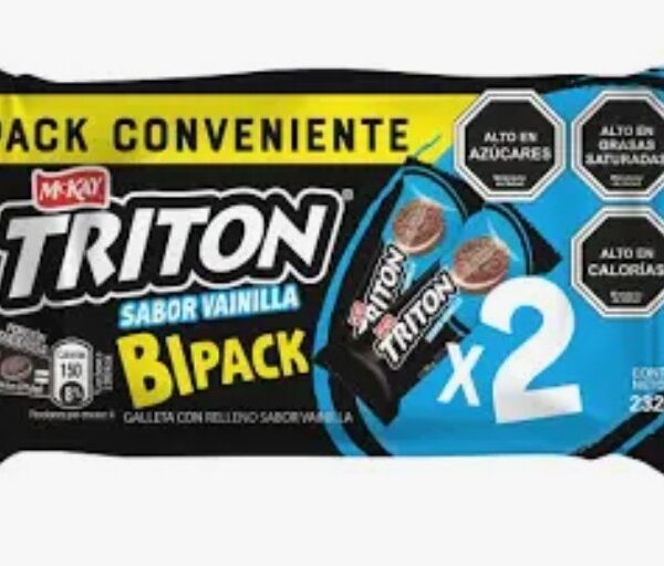 PACK GALLETAS TRITÓN VAINILLA 2 UNIDADES 232 GRAMOS