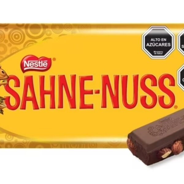 CHOCOLATE SAHNE-NUSS DE LECHE CON ALMENDRAS ENTERAS 250 GRAMOS