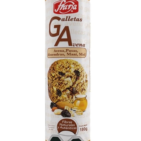 GALLETAS DE AVENA PASA MIEL FRUNA 180 GRAMOS