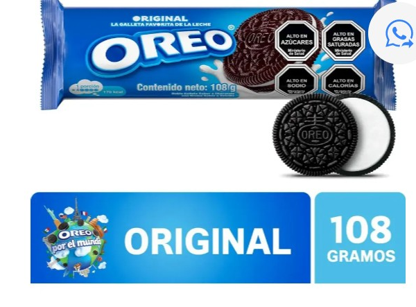 GALLETA OREO ORIGINAL 108 GRAMOS