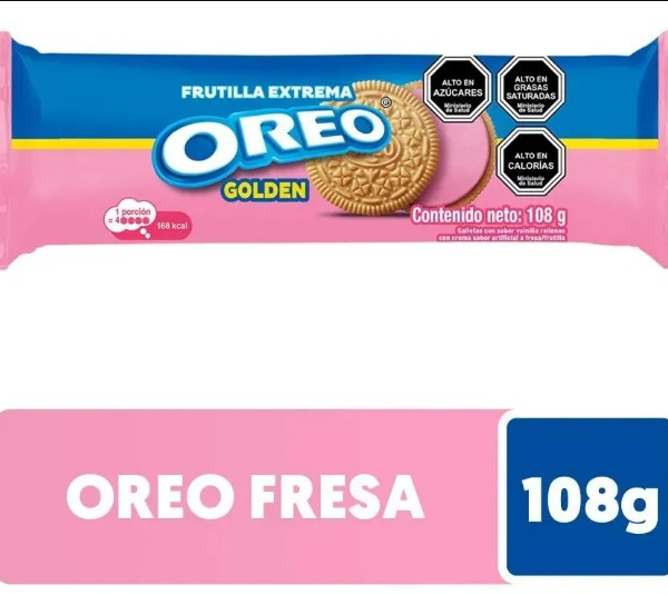 GALLETA OREO GOLDEN FRUTILLA 108 G