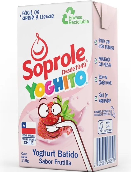 YOGURT BATIDO SABOR FRUTILLA 115 G