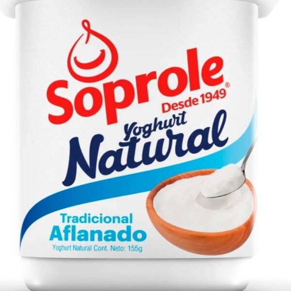 YOGHURT SOPROLE AL NATURAL AFLANADO 155 GRAMOS