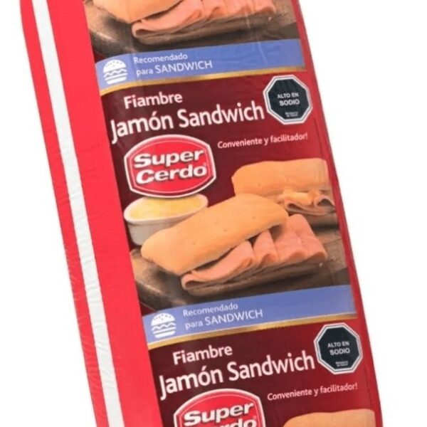 JAMÓN SÁNDWICH FIAMBRE SÚPER CERDO 3.54 KG PIEZA ENTERA