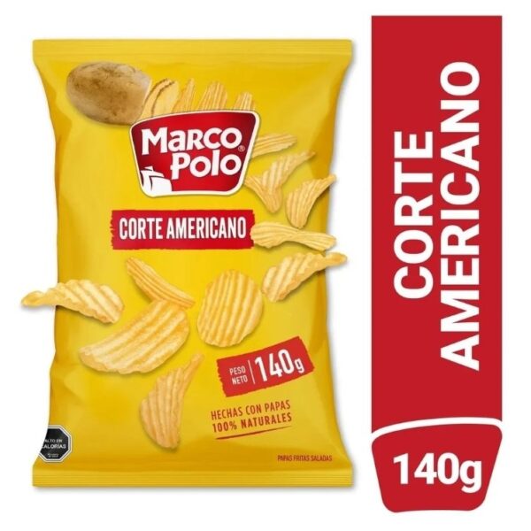 PAPAS FRITAS MARCO POLO CORTE AMERICANO 140 GRAMOS