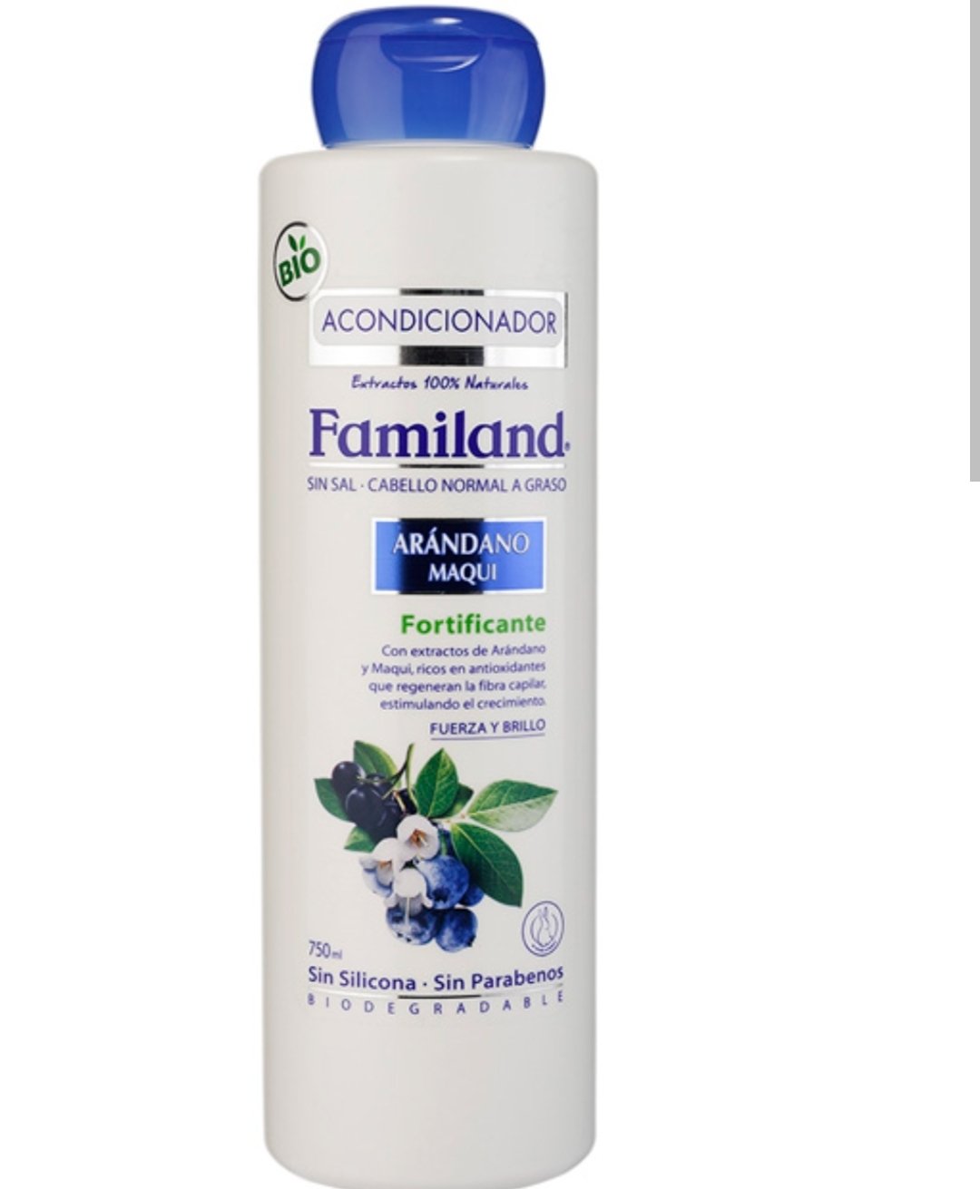 2026/06/56288.jpg ACONDICIONADOR FAMILAND ARÁNDANO MAQUI 750 ML. - Imagen 1