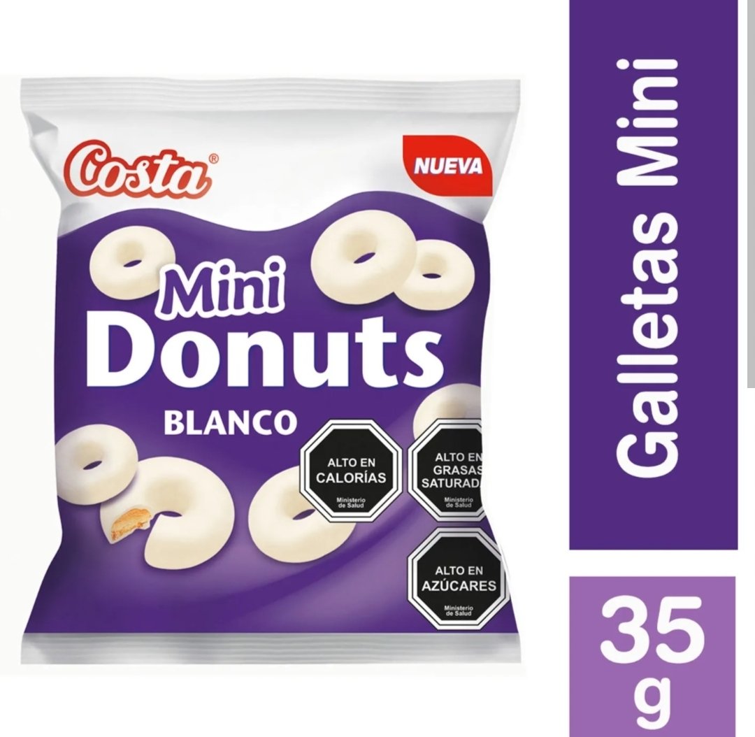 2026/06/57822.jpg GALLETA MINI DONUTS BLANCO 35 GR. - Imagen 1