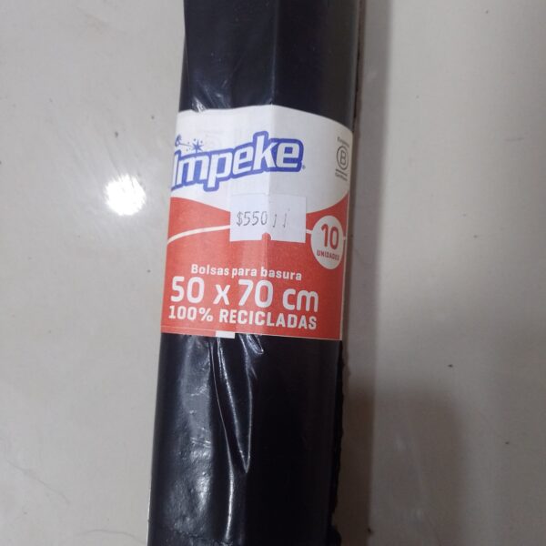 BOLSA DE BASURA IMPEKE DE 50 X70 CM