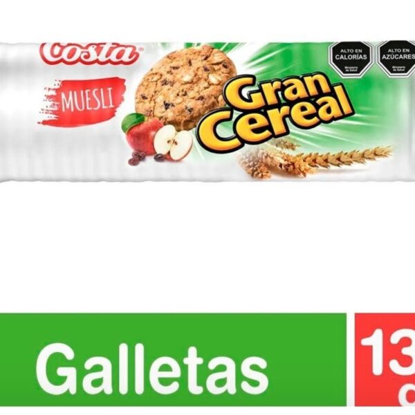 GALLETA GRAN CEREAL COSTA MUESLI 135 GRAMOS