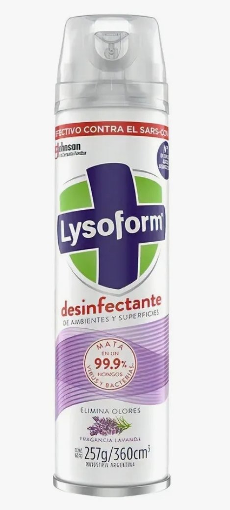 2026/07/1000727556.jpg DESINFECTANTE DE AMBIENTES LISOFORM FRAGANCIA LAVANDA 360 CM³ - Imagen 1