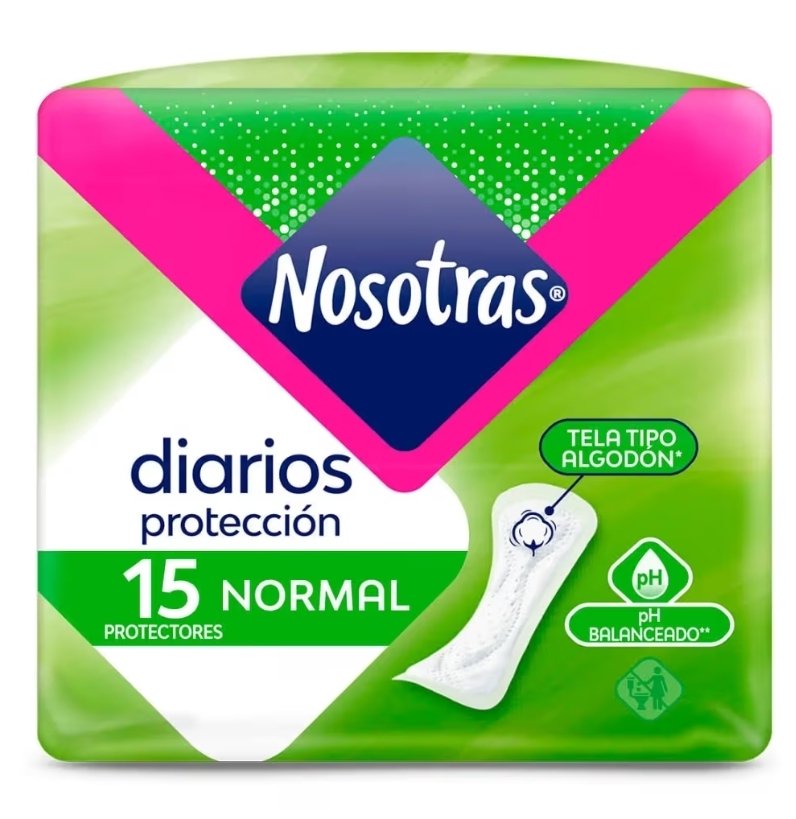 2026/07/1000738671.jpg PROTECTORES DIARIOS NOSOTRAS 15 UNIDADES NORMAL - Imagen 1