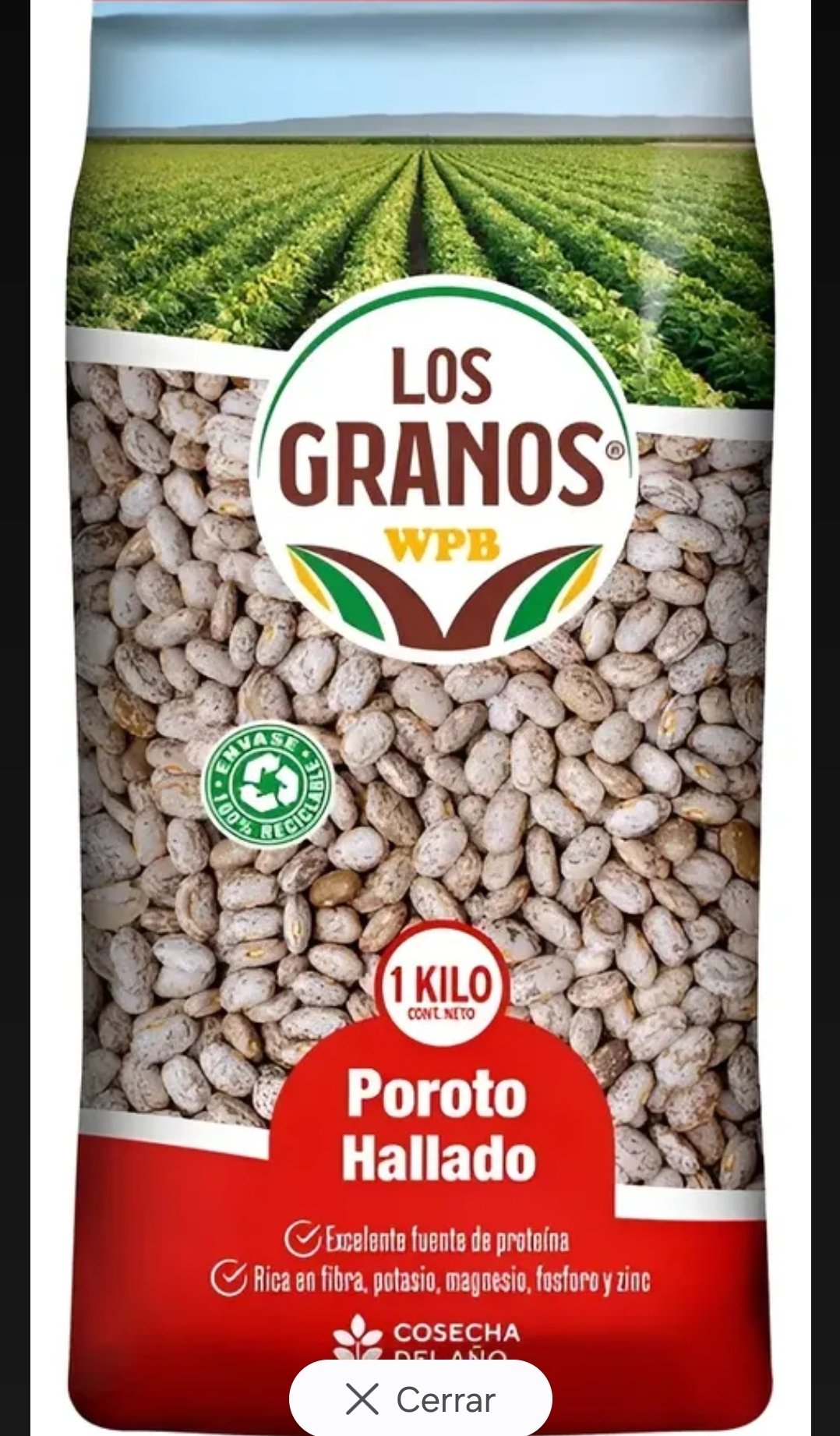 2026/07/66465.jpg POROTOS HALLADO LOS GRANOS 1 KILO. - Imagen 1