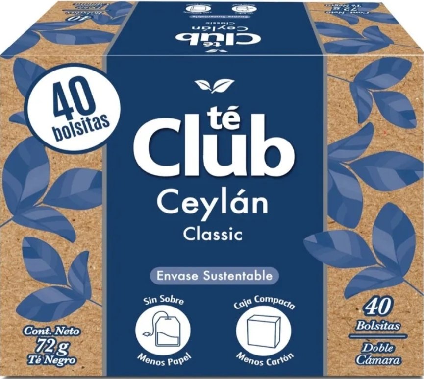 2026/08/28299.jpg TE CLUB CEYLÁN CLASSIC 40 BOLSITAS - Imagen 1