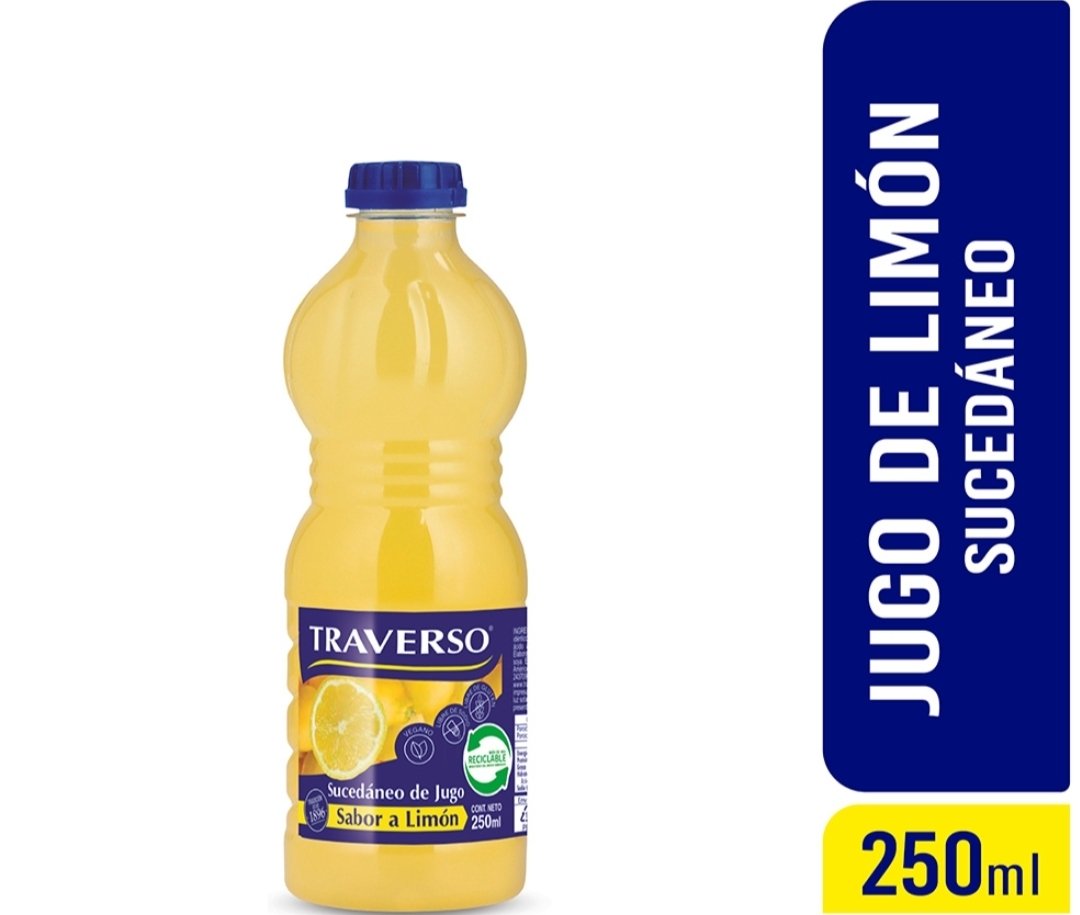2026/08/28475.jpg JUGO DE LIMON TRAVERSO 250 ML. - Imagen 1